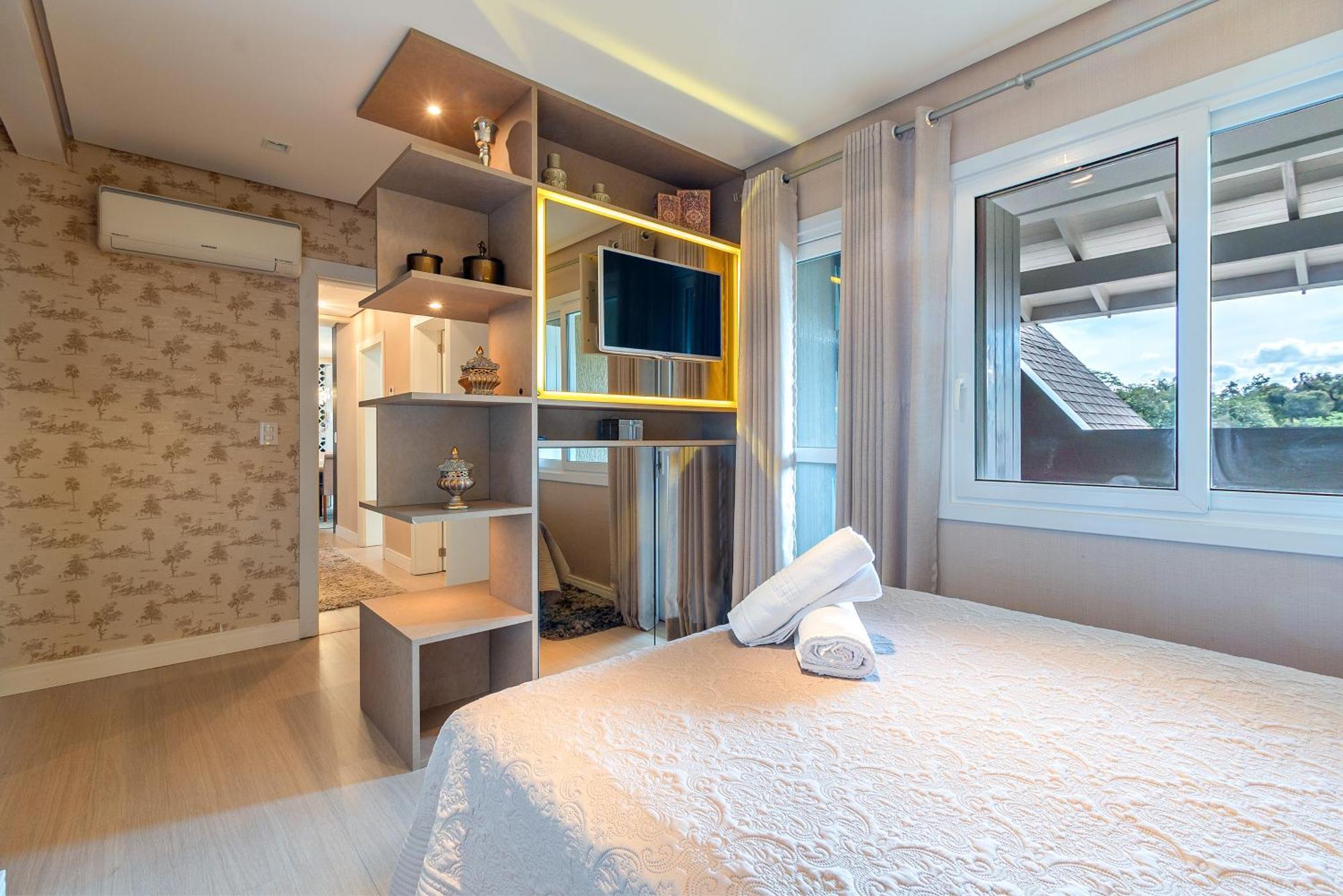 Luxuoso Apartamento Central Para 10 Pessoas Gramado Luaran gambar